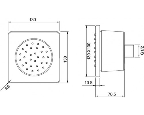 AQ2099CR боковая форсунка 130130 AQ2099CR