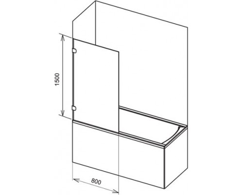 BVS1-80 хром+транспарент, шторка для ванны 7U840A00Z1