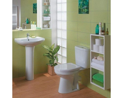 1.WH11.0.038 АНИМО Унитаз-компакт пол (эконом: 1-реж., полипроп) 1.WH11.0.038