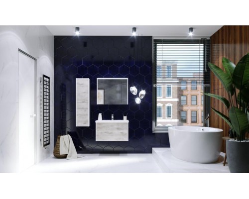 ZRU9303005 Ronda Шкаф-колонна левое открывание бетон / белый матовый 320 x 333 x 1390 ZRU9303005