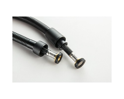 AQ1219MB ОБЕРОН набор с гигиеническим душем (смеситель + гигиеническая лейка + шланг + шланговое подсоединение с держателем), матовый черный AQ1219MB