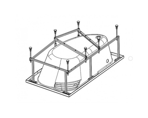 1.WH50.1.666 ЭДЕРА монтажный комплект 170х100 для левосторонней и правосторонней ванн 1.WH50.1.666
