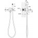 AQ1021CR ЕВРОПА комплект для гигиенического душа встроенный (смеситель + гигиеническая лейка + шланг) AQ1021CR