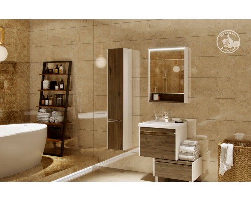 1A230503KPDBL Шкаф-колонна Капри лев. Таксония темная 1A230503KPDBL