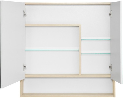 1A252302SDB20 Зеркальный шкаф Сканди 90 Белый/Дуб Верона 1A252302SDB20