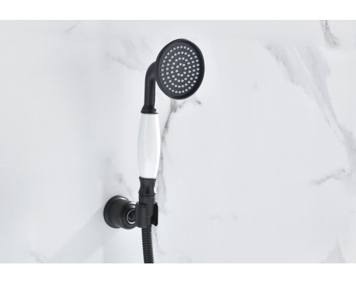 AQ2008MB КЛАССИК ручной душ 65 1jet, матовый черный AQ2008MB