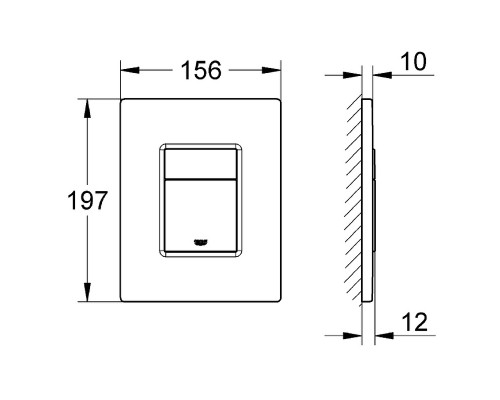 38732GN0 Skate Cosmopolitan Панель смыва для унитаза, холодный рассвет матовый (для Rapid SL и Uniset) 38732GN0