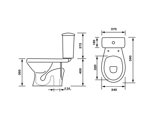 47301110322 Унитаз-компактСуперкомпакт с выпуском в полСтандарт 47301110322