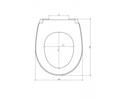 1.WH30.2.050 БОРЕАЛЬ крышка-сидение, Soft-close 1.WH30.2.050