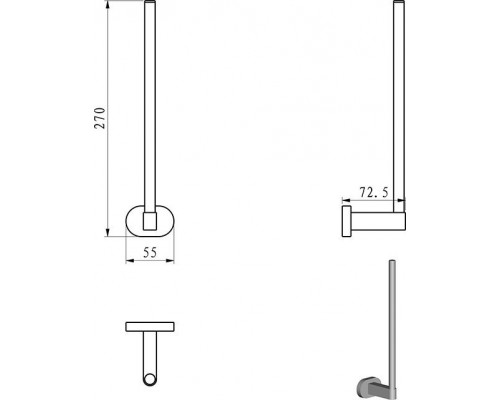 Запасной держатель для туалетной бумаги CR 420.00 X07P318