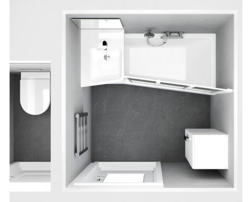 Ванна BE HAPPY II 160х75 Р белая C971000000