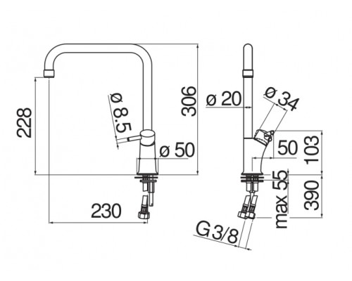 CU92813CR CUCI смеситель для кухни CU92813CR