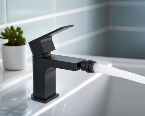 AQ1418MB ЛИРА смеситель для биде, матовый черный AQ1418MB