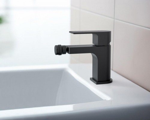 AQ1418MB ЛИРА смеситель для биде, матовый черный AQ1418MB