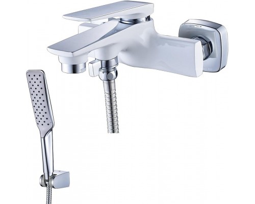 LM5914CWALLEGROСмеситель для ванны с коротким изливом, хром/белый LM5914CW