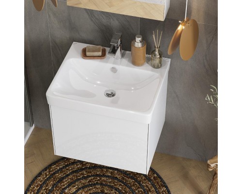 1A2631K0AX2B0 Набор: 1A263101AX2B0 Тумба-умывальник Асти 55 Белый матовый/Белый глянец/ 1WH501620 Умывальник Адриана 55 1A2631K0AX2B0