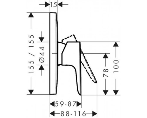 71765000S Set HG Talis E смеситель для душа встройка (71765000+01800180) 71765000S
