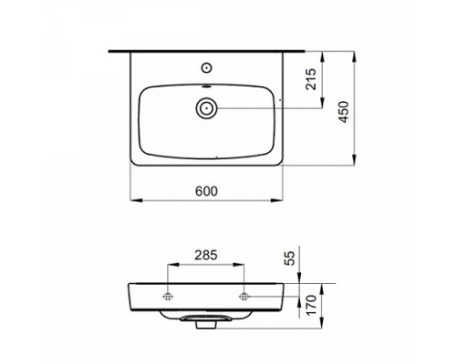 1A2077K1VDAV0 Набор: 1A207701VDAV0 Тумба-умывальник Верди 60 Н/ 1WH302186 Умывальник Нео 60 1A2077K1VDAV0
