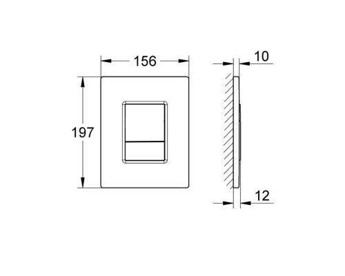PNN-0000005 (025DQ) Панель смыва Черная матовая для INSP-0000002 Pneumo N PNN-0000005