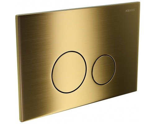 KDI-0000038 (023G) Панель смыва нержавеющая сталь/PVD, цвет Титановое золото матовое (клавиши круглые) KDI-0000038