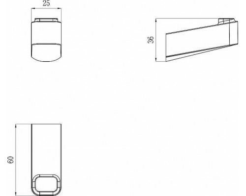 Крючок одинарный TD 110.20 черный X07P555