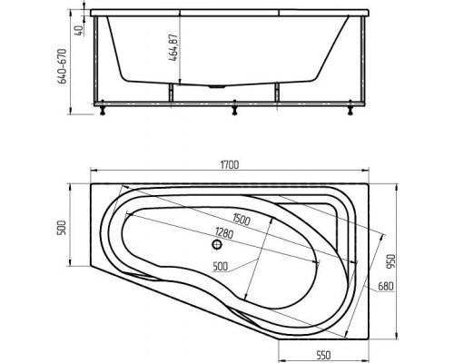 Медея правая пустая с фр.экр. (вклеенный каркас) MED180-0000038