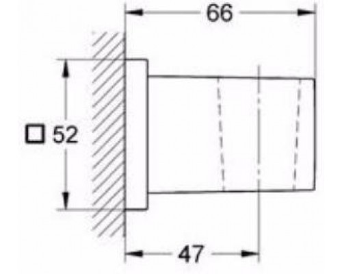 27693000 Euphoria Cube Настенный держатель, хром 27693000