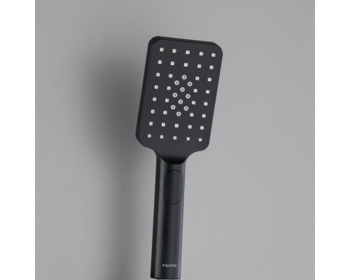 AQ2005MB ЛИРА ручной душ Select 80 3 jet, матовый черный AQ2005MB