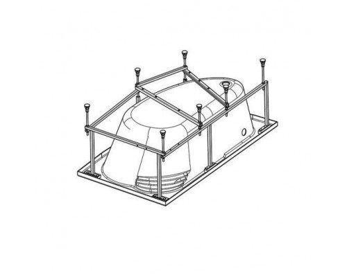 1.WH11.2.426 ЭДЕРА монтажный комплект 170х110 для левосторонней и правосторонней ванн 1.WH11.2.426