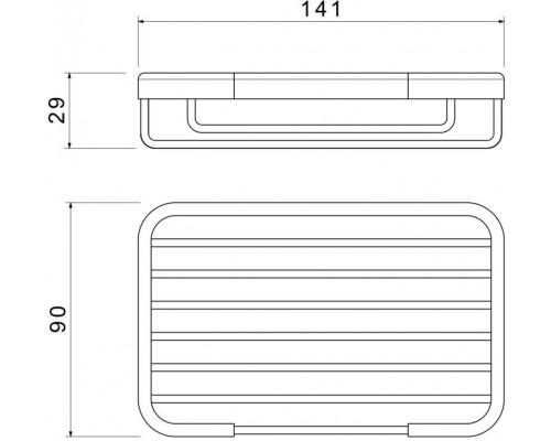 AQ4946MB мыльница решетка, матовый черный AQ4946MB