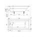 Wotte Line 1700х800х462 ванна чугунная (БП-э00д1473) Line 1700x800