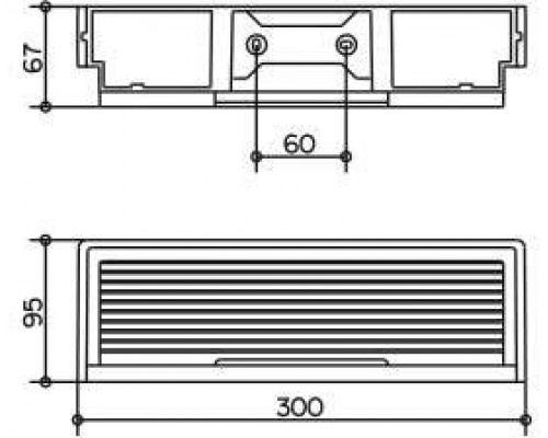 11158010000 EDITION 11 Корзинка для душа съемная, со скрытым креплением, алюминий анодированный(E6 EV1)/хром 11158010000