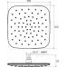 Верхний душ квадратный 250 мм 983.00 хром X07P574