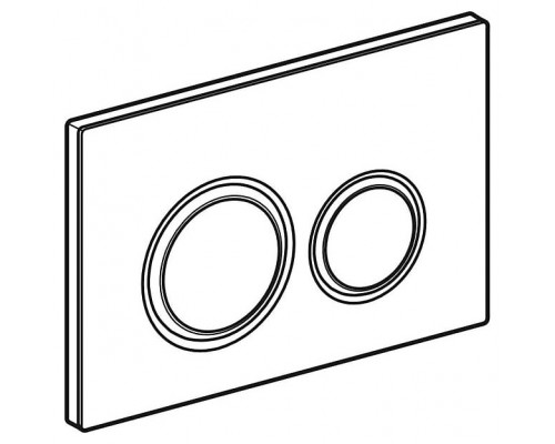 115.884.SI.1 Смывная клавиша Geberit Sigma21, двойной смыв к 111.300/350/361/362/380/390/796 : стекло белое, глянцевый хром 115.884.SI.1