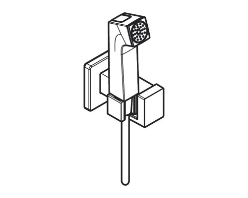 29233000 HG Комплект для гигиенического душа встроенный Bidette 1jet E со шлангом и держателем (внешняя часть) 29233000