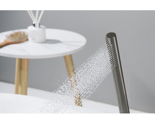 AQ2002BGM ЕВРОПА ручной душ 1jet, оружейная сталь (шлиф. черный хром) AQ2002BGM