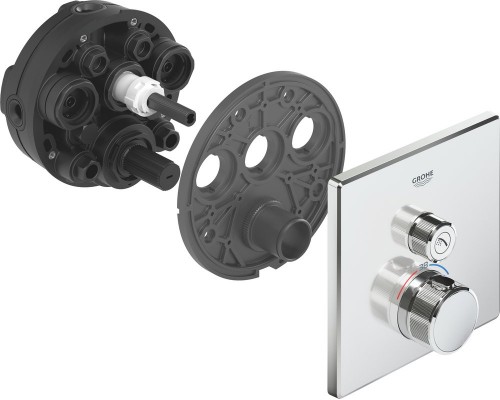 29123000 Grohtherm SmartControl Внешняя часть термостатического смесителя на 1 выход, хром 29123000