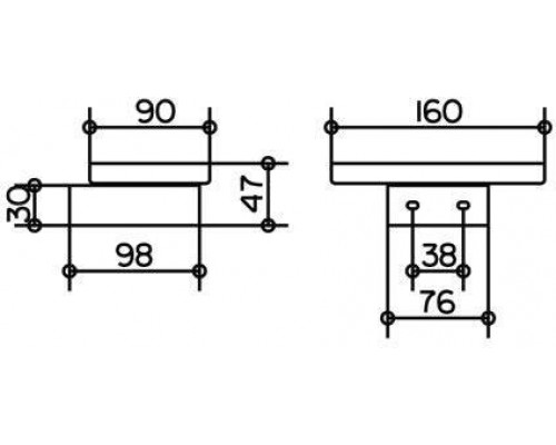 30055019000 EDITION 300 Держатель настенный с матовой хрустальной мыльницей, хром 30055019000