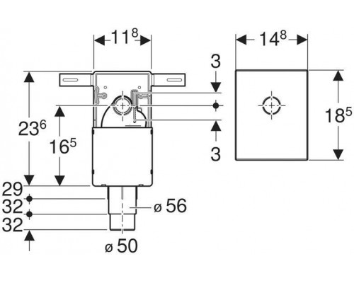 151.120.11.1 сифон внутристенный белый 151.120.11.1
