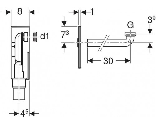 151.120.11.1 сифон внутристенный белый 151.120.11.1