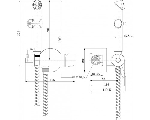 33590003 Eurostyle new Смеситель для душа, хром 33590003