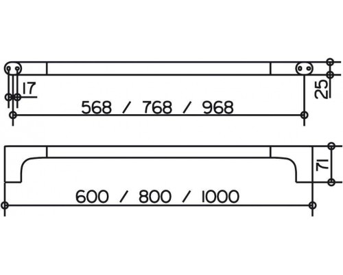 11501010600 EDITION 400 Полотенцедержатель 600 мм, хром 11501010600