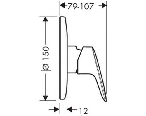 71606000 HG Logis смеситель для душа (внешняя часть) 71606000