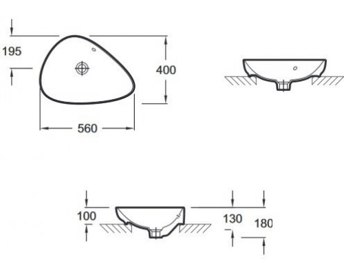 EVI102-00 NOUVELLE VAGUE раковина 5640 EVI102-00