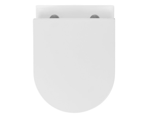 AQ1112-00 КЛАССИК Унитаз подвесной компакт безободковый 490365340, тонкое сиденье с механизмом плавного закрывания, крепеж AQ1112-00