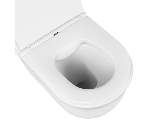 AQ1112-00 КЛАССИК Унитаз подвесной компакт безободковый 490365340, тонкое сиденье с механизмом плавного закрывания, крепеж AQ1112-00