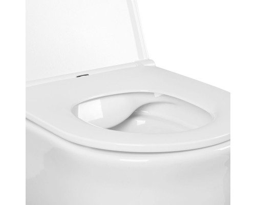 AQ1112-00 КЛАССИК Унитаз подвесной компакт безободковый 490365340, тонкое сиденье с механизмом плавного закрывания, крепеж AQ1112-00