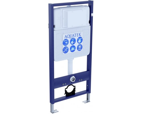 Set AQUATEK АМАДЕО (рама AQUATEK Standard INS-0000012 с звукоиз.прокладкой+крепеж KKI-0000002+кнопкаKDI-0000009+унитаз АМАДЕО AQ1163-00+крышка-сиденье SET AQUATEK АМАДЕО-009 4в1