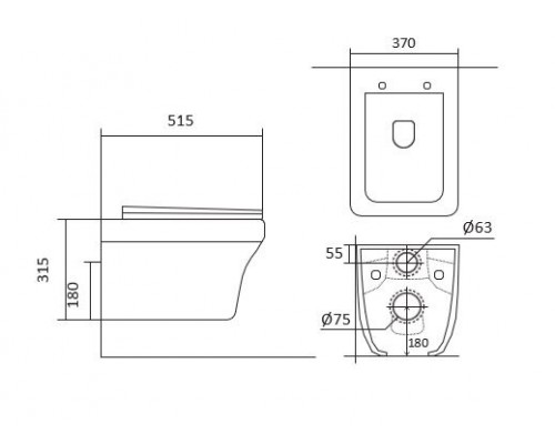 SET AQUATEK АМАДЕО KKI2 (рама AQUATEK Standard INS-0000012+крепеж KKI-0000002+унитаз АМАДЕО AQ1163-00 с тонким сиденьем soft-close) SET AQUATEK АМАДЕО KKI2