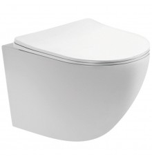 AQ1900T-00 ЕВРОПА Унитаз-компакт подвесной безободковый 490360320мм, смыв TORNADO, тонкое сиденье с механизмом плавного закрывания, крепеж AQ1900T-00